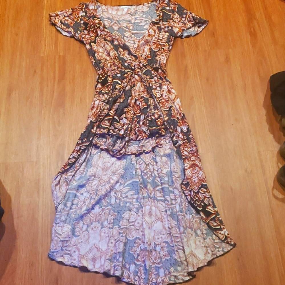 High-low rompers dress